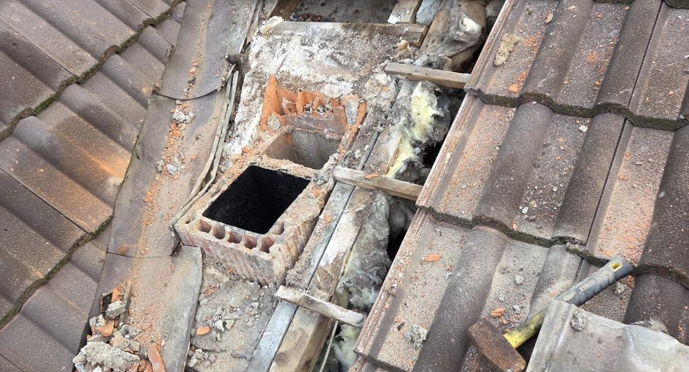 Démolition de pied de cheminée